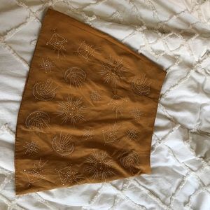 Golden beaded celestial mini skirt Princess Polly